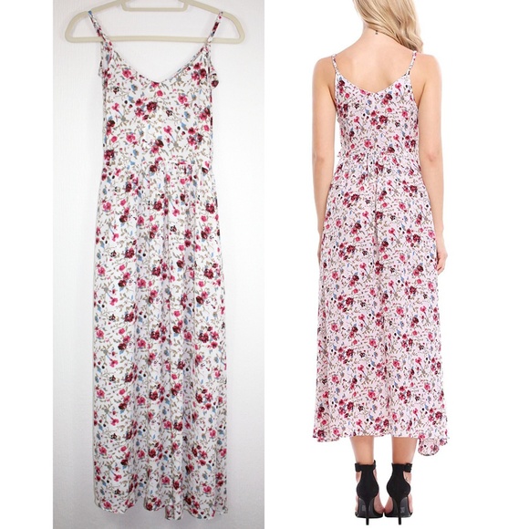 Ruffle Detail Faux Wrap Floral Maxi Dress NWT - Picture 3 of 8